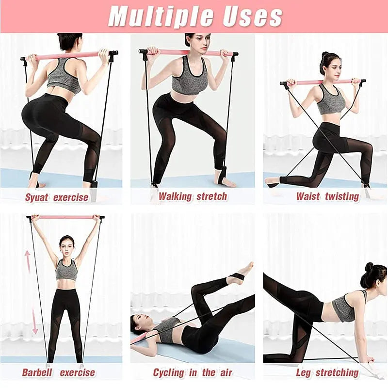 Yoga Resistance Bands Pilates Stick