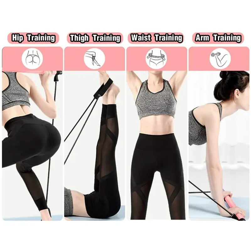 Yoga Resistance Bands Pilates Stick