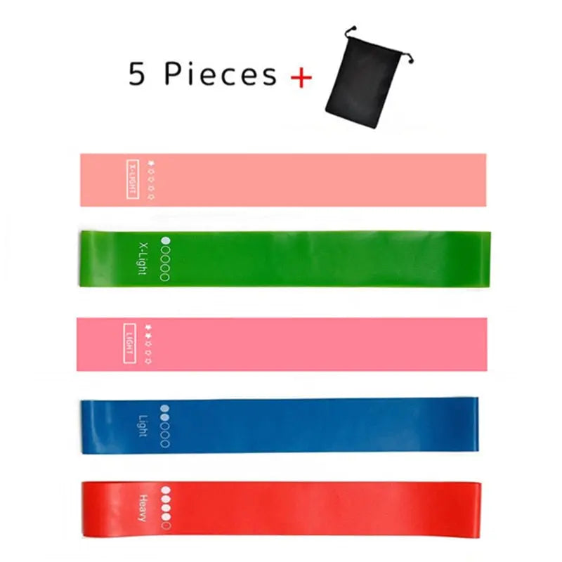 Yoga Resistance Rubber Bands 5 colors with bag 2