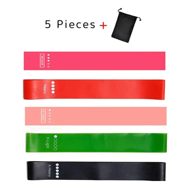 Yoga Resistance Rubber Bands 5 colors with bag 3