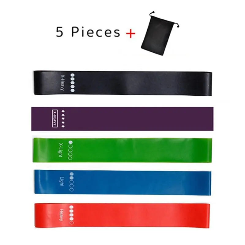 Yoga Resistance Rubber Bands 5 colors with bag 4