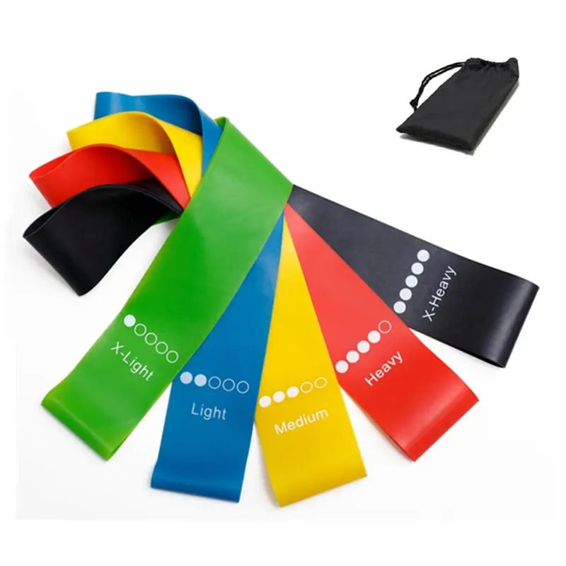 Yoga Resistance Rubber Bands 5 colors with bag
