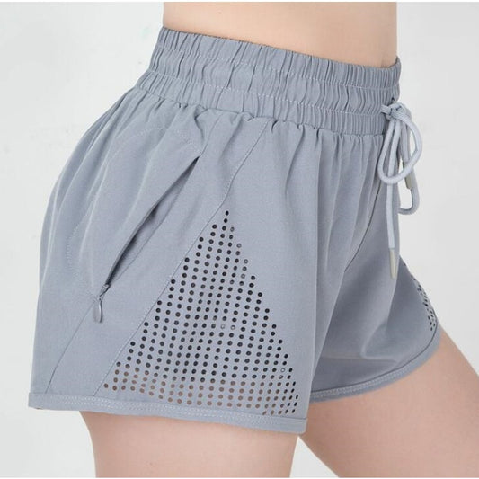 Women Double Layer Gym Shorts