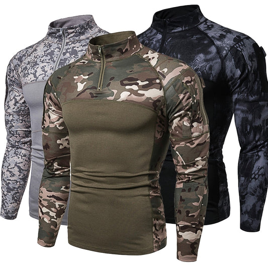 Mens Camouflage Tactical Combat Shirt