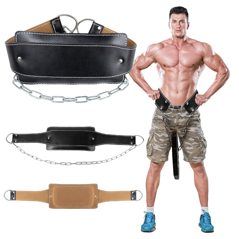 Up Leather Weight Lifting Belt