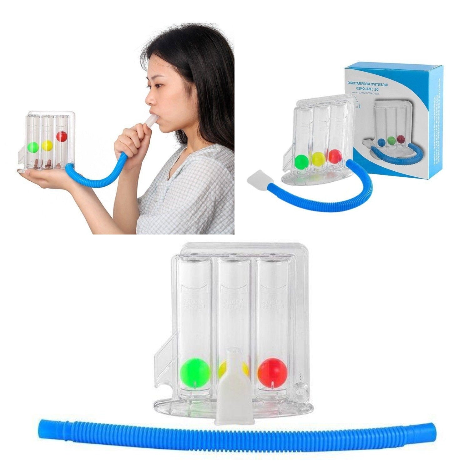 Lung Function Breathing Exerciser 3 Balls