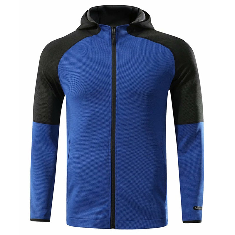 Men Quick Dry Hooded Fitness Sport Jacket