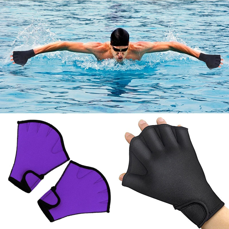 1 Pair Swimming Gloves