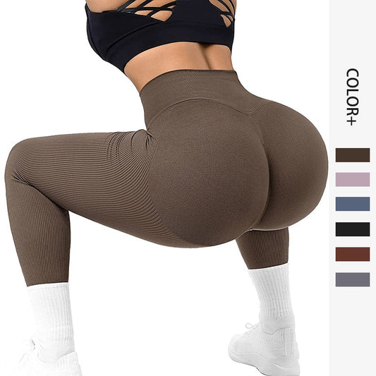 Sport Women Ribbed Yoga Pants