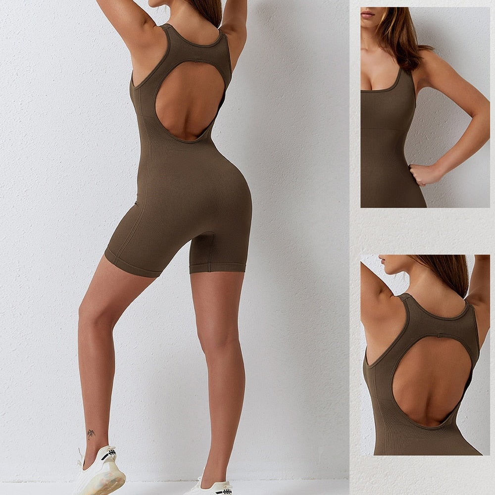 Woman Seamless Sports Jumpsuit