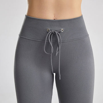 Women Seamless Push Up Ribbed Pants