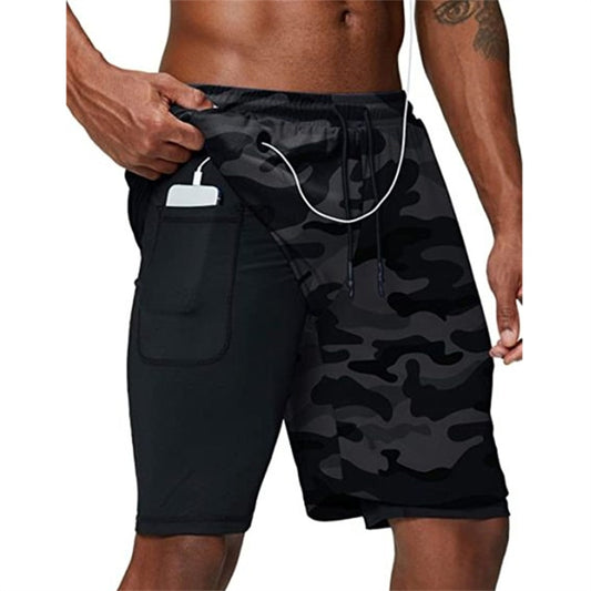 Double-deck Quick Dry Camo GYM Shorts