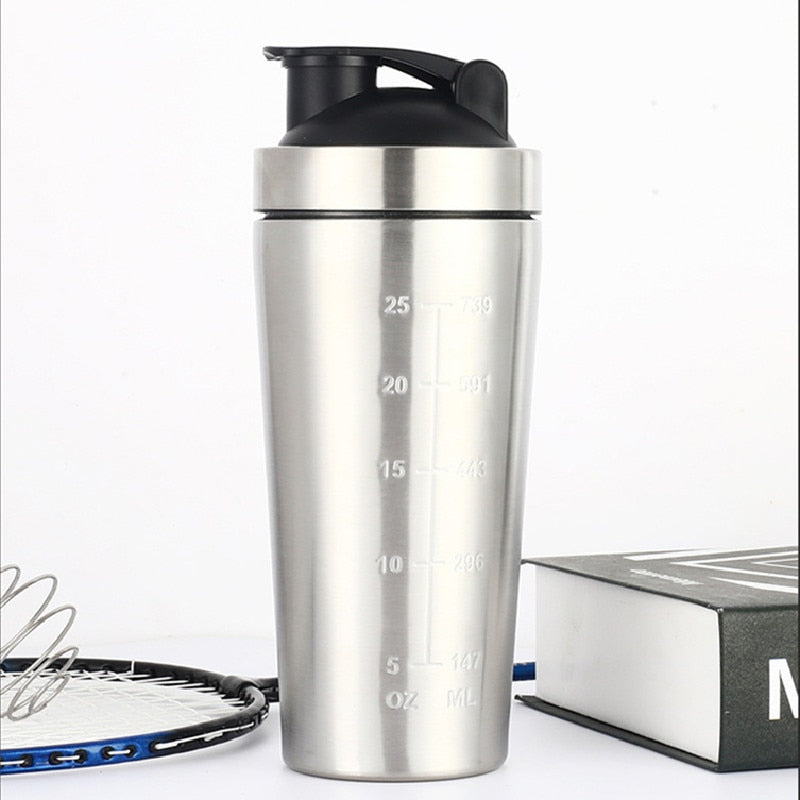 Shaker Mixer Stainless Steel Water Bottle