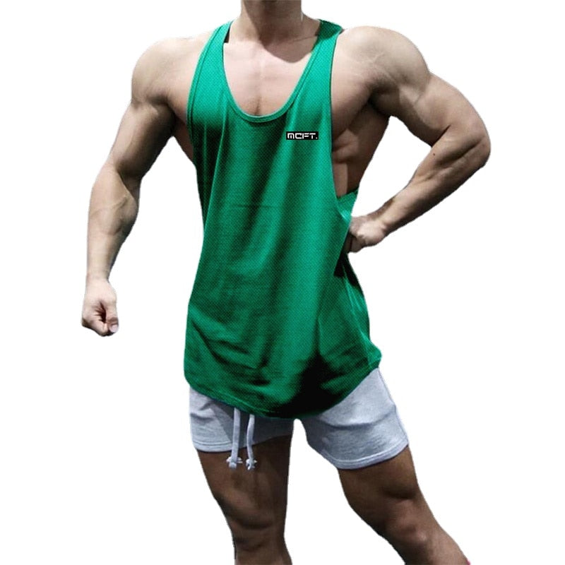 Gym Workout Sleeveless Shirt Green