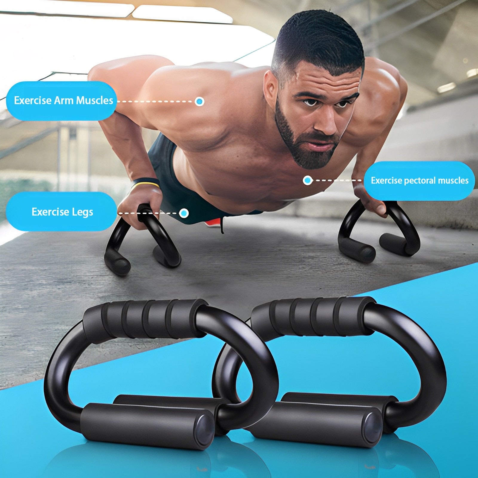 Fitness S Shape Push Up Grip Racks