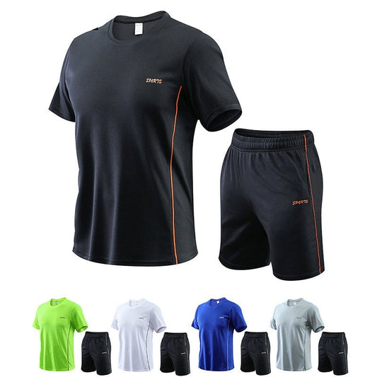 Men Sports T-shirt Shorts Set