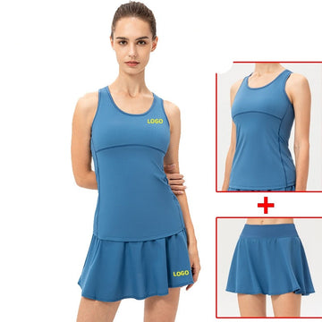 Women Gym Skirt Tennis Set