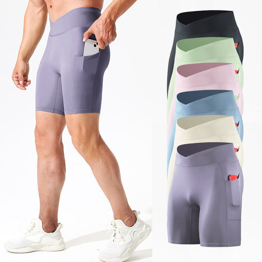 Men Outdoor Running Pocket Shorts