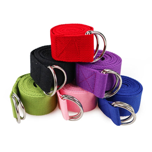 Yoga Stretch Strap Multi-Colors D-Ring Belt