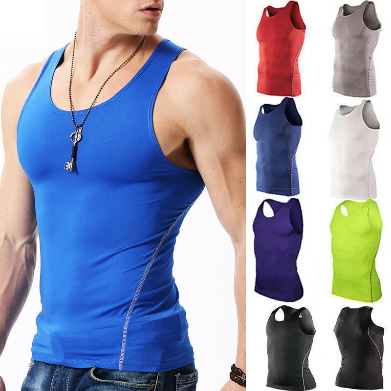 Men Sport Fitness Tees Vest